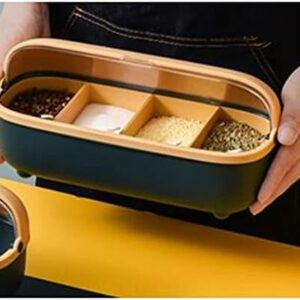 Boîte à épices avec couvercle 4 compartiments